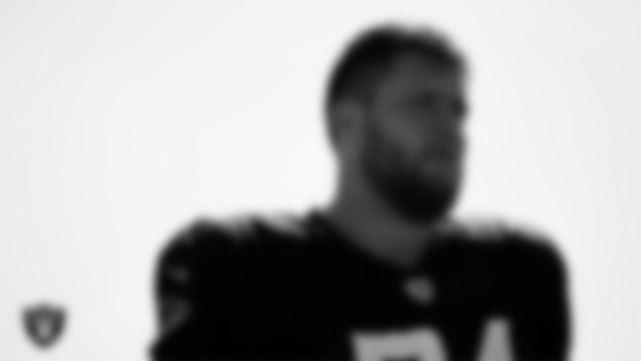 Las Vegas Raiders tackle Kolton Miller (74) during practice at Intermountain Healthcare Performance Center.