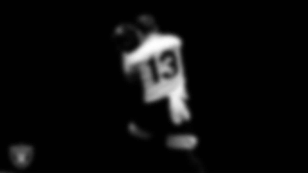 Las Vegas Raiders wide receiver Hunter Renfrow (13) on the field for a walkthrough.