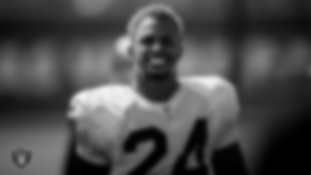 Las Vegas Raiders safety Johnathan Abram (24) during practice.