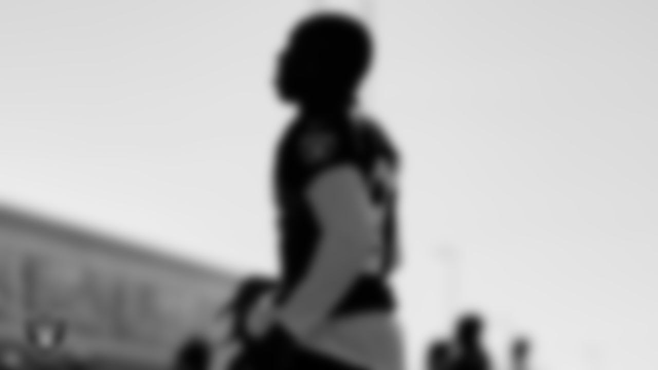 Las Vegas Raiders safety Tyree Gillespie (37) at a workout during phase two of the offseason program.