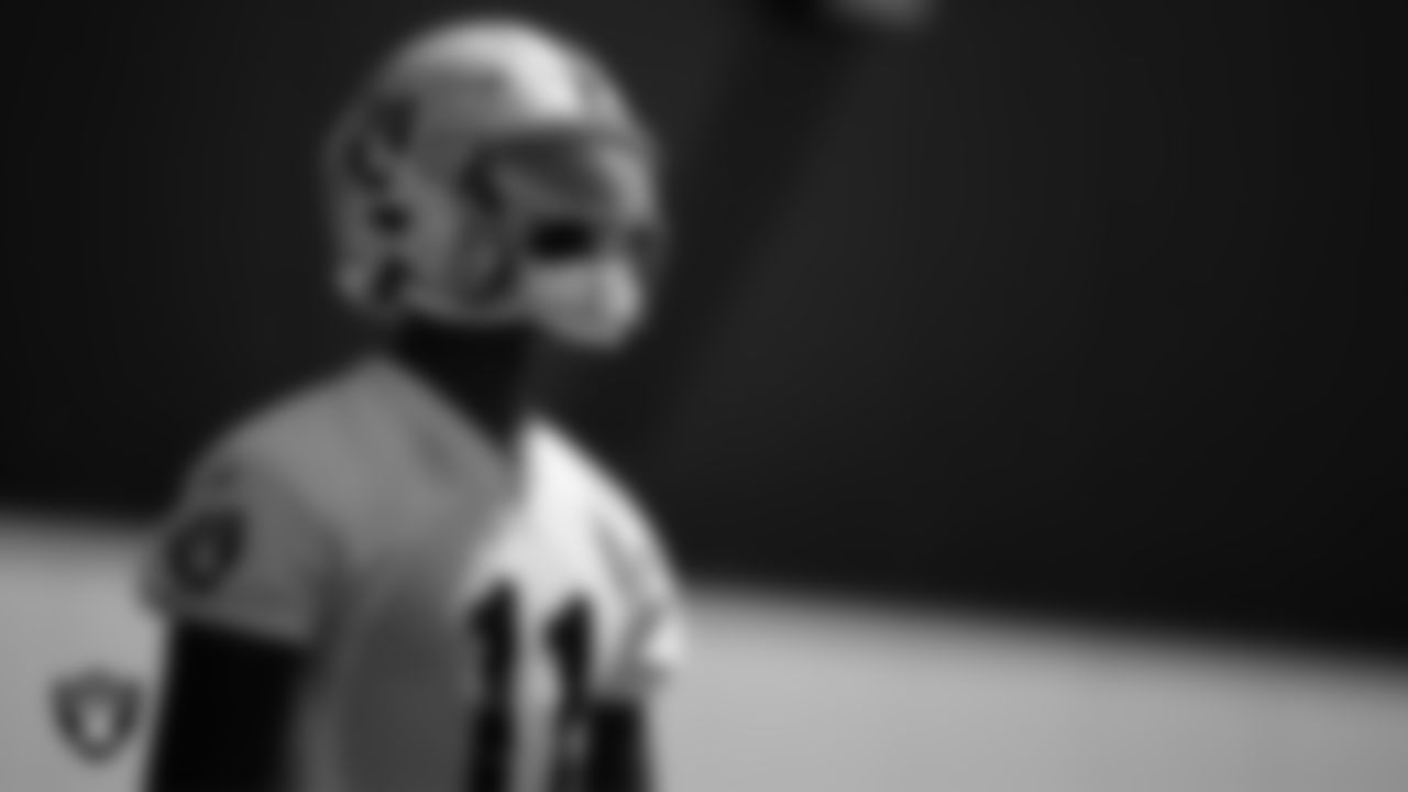 Las Vegas Raiders wide receiver Henry Ruggs III (11) at an Organized Team Activity (OTA).