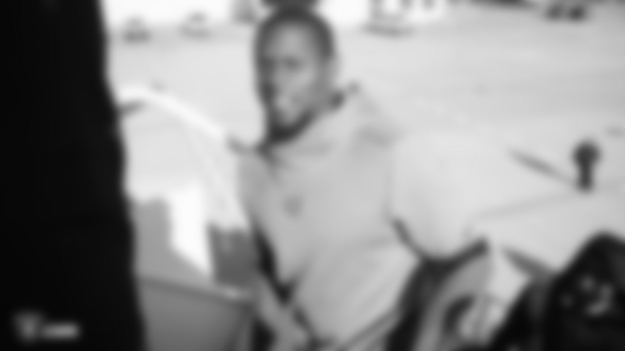 Raiders safety Lamarcus Joyner (29) departs for the game against the New York Jets.