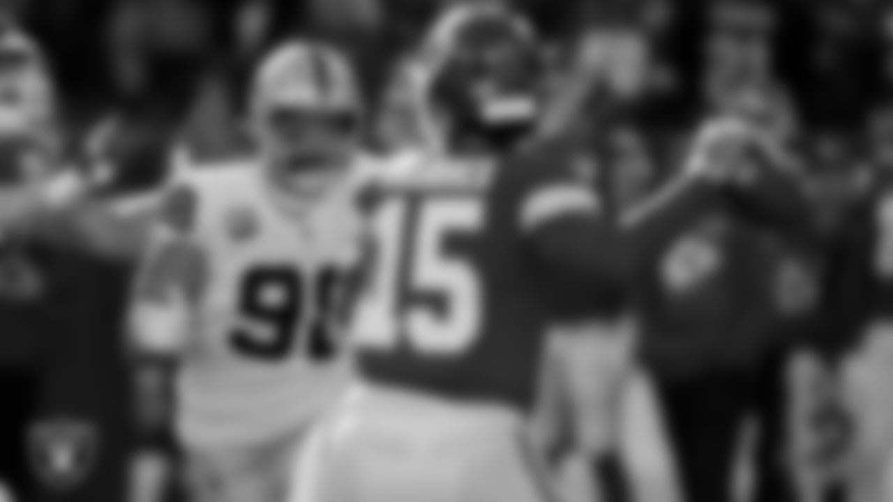 Las Vegas Raiders defensive end Maxx Crosby (98) during the regular season away game against the Kansas City Chiefs.