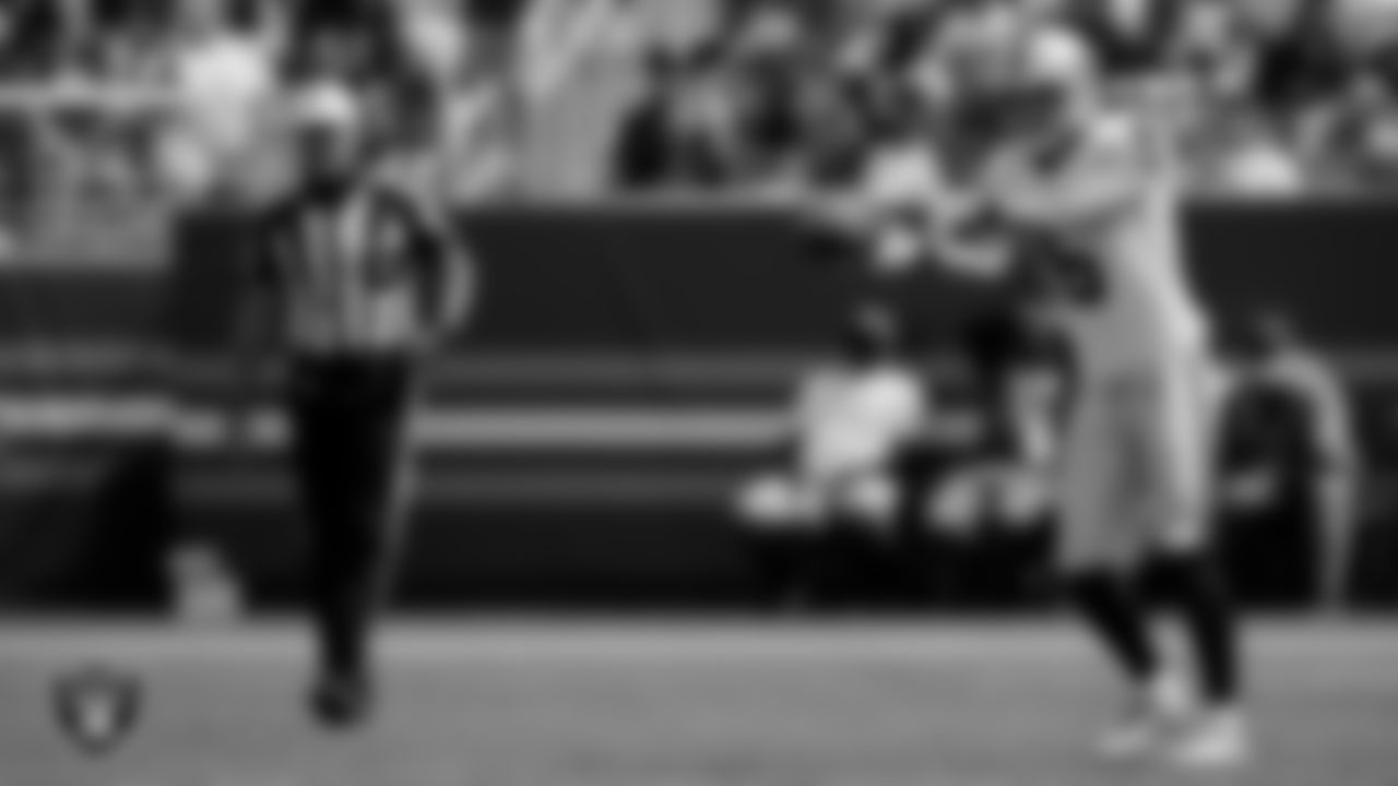 Las Vegas Raiders punter AJ Cole (6) during the preseason game against the San Francisco 49ers at Levi's Stadium.