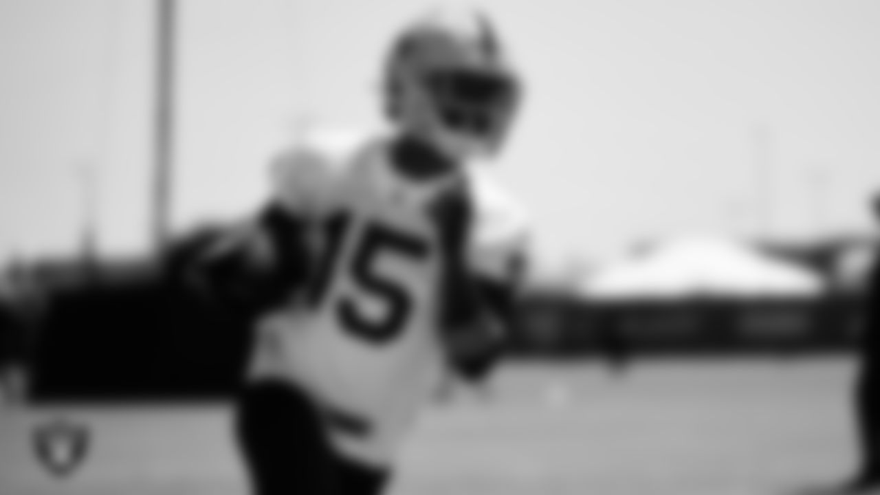 Las Vegas Raiders wide receiver John Brown (15) at an Organized Team Activity (OTA).