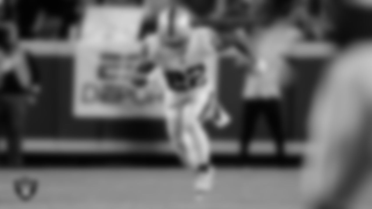 Las Vegas Raiders running back Ameer Abdullah (22) during the regular season away game against the Kansas City Chiefs at GEHA Field at Arrowhead Stadium.