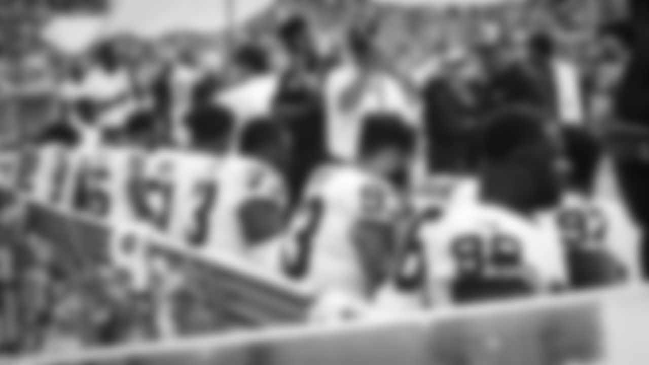 The Oakland Raiders defense during a regular season game against the Broncos in Week 2 at Broncos Stadium at Mile High, Sunday, September 16, 2018, in Denver, Colorado.