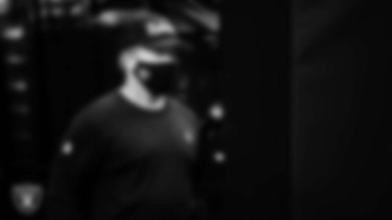 Las Vegas Raiders Head Coach Jon Gruden walks down the tunnel before the regular season home game against the Tampa Bay Buccaneers.