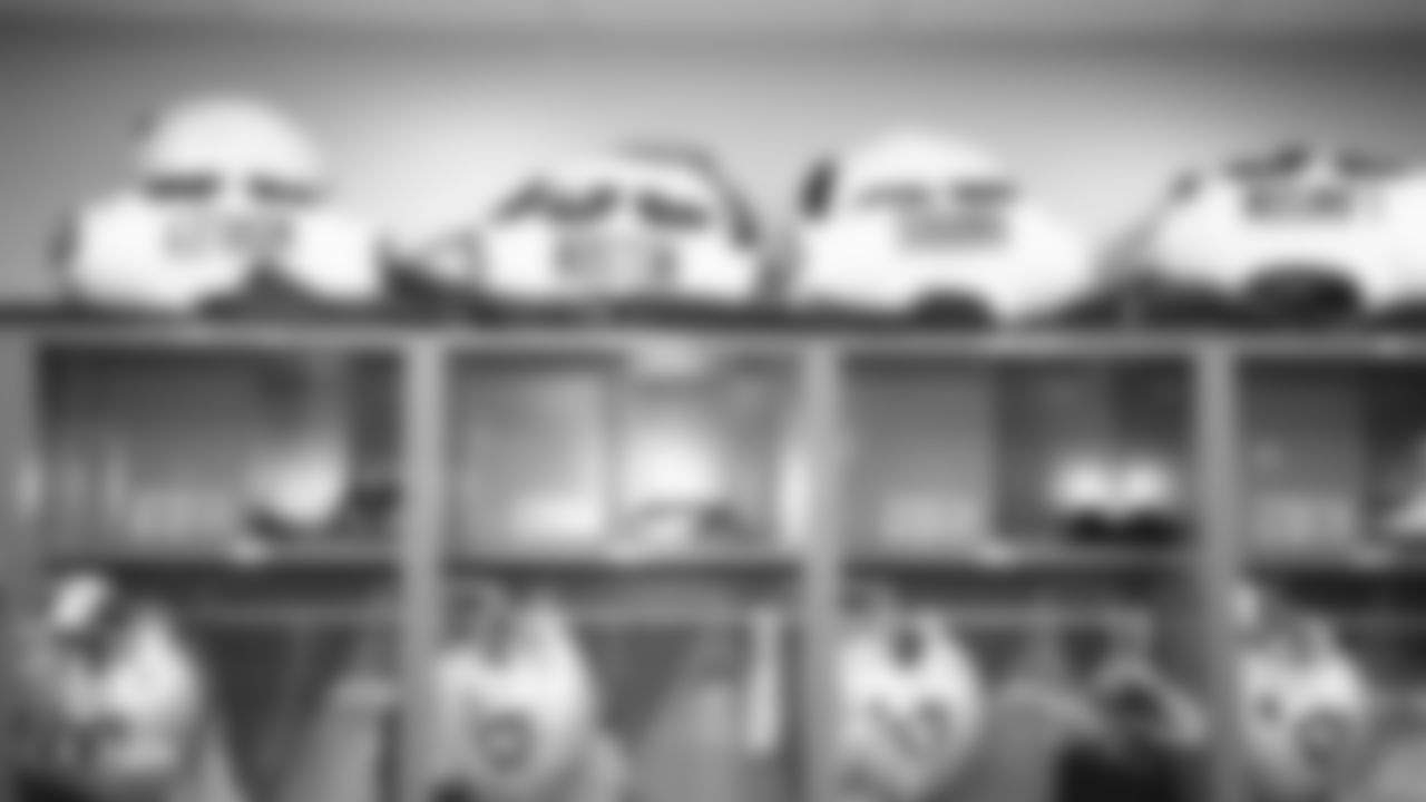 The Raiders locker room before the regular season game against the Los Angeles Chargers at ROKiT Field at Dignity Health Sports Park.