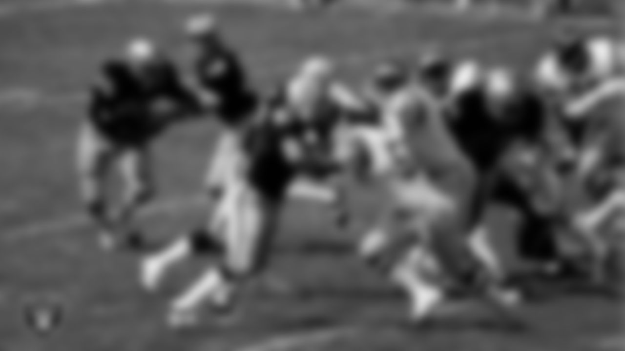 The Raiders during the regular season home game against the San Diego Chargers at Oakland–Alameda County Coliseum, Sunday, September 18, 1977, in Oakland, Calif.
