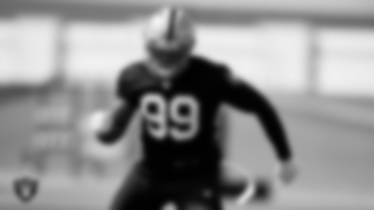 Las Vegas Raiders defensive end Clelin Ferrell (99) during Day Two of 2022 Veteran Minicamp.