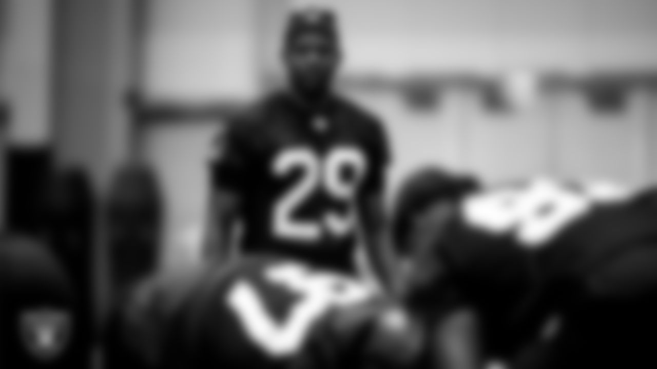 Las Vegas Raiders safety Lamarcus Joyner (29) during practice.