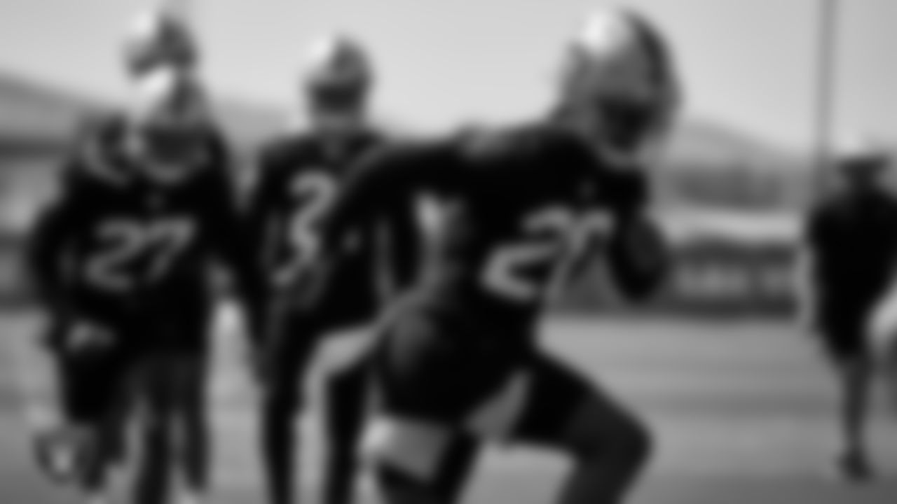 Las Vegas Raiders cornerback Darius Phillips (20) during Day One of 2022 Veteran Minicamp.