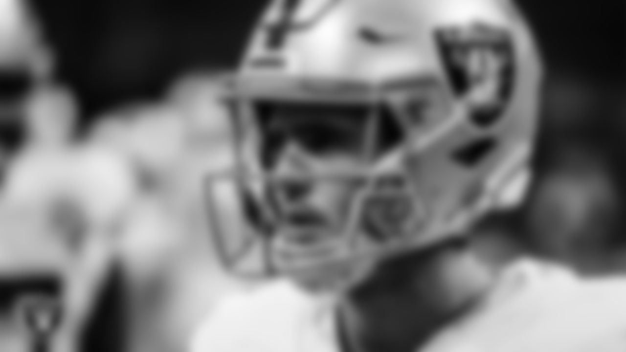 Las Vegas Raiders wide receiver Hunter Renfrow (13) warming up before the regular season away game against the Atlanta Falcons.