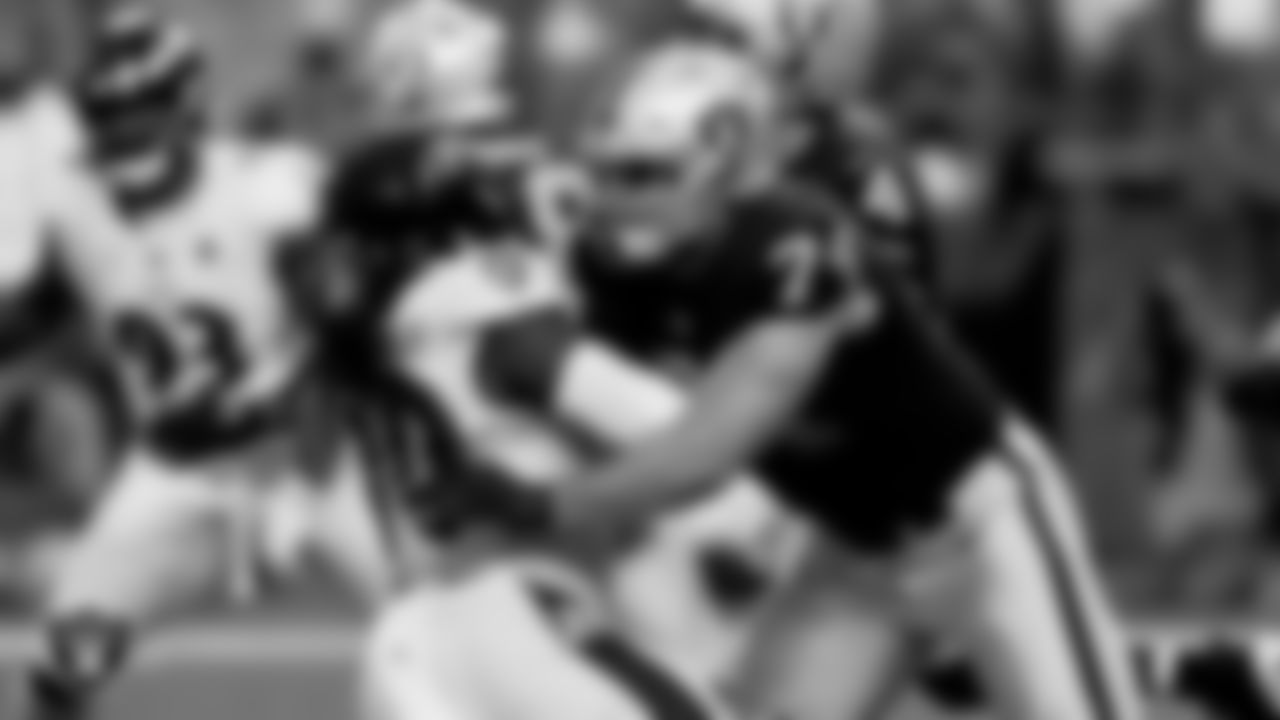 Las Vegas Raiders tackle Kolton Miller (74) during the regular season game against the Baltimore Ravens at Allegiant Stadium.