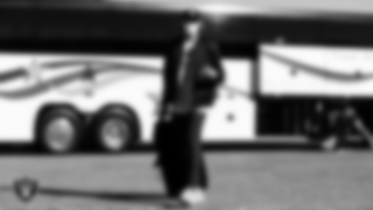 Las Vegas Raiders punter AJ Cole (6) departs for the regular season away game against the Denver Broncos.