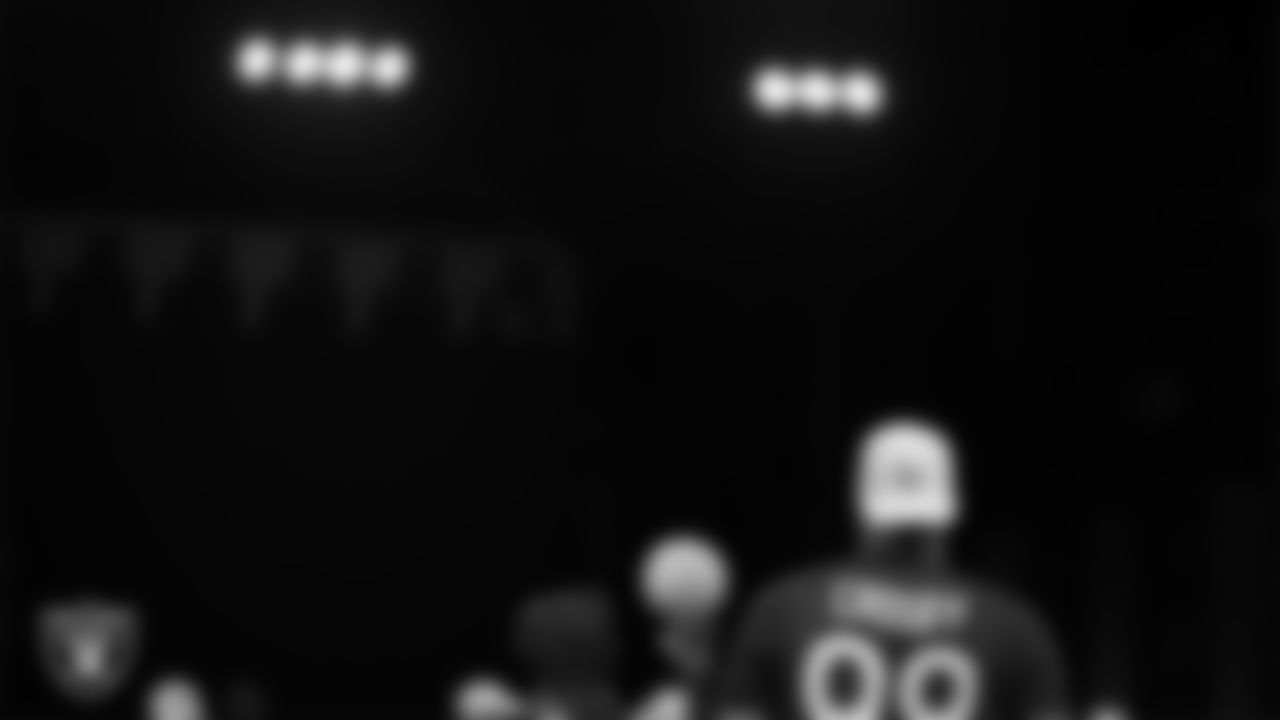 Las Vegas Raiders defensive end Maxx Crosby (98) participates in the NFL 2023 Pro Bowl Skills Challenge.