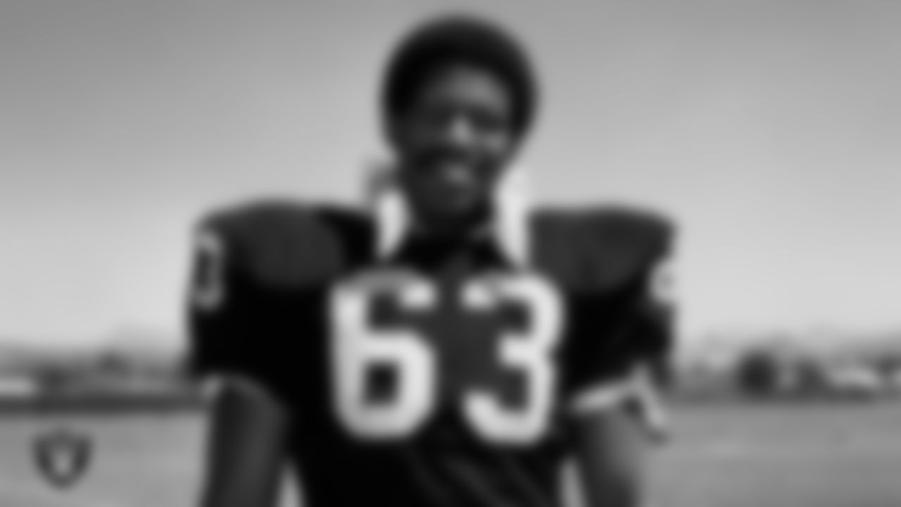 Gene Upshaw was selected by the Raiders in the 1st round of the 1967 NFL Draft out of Texas A&I. He was inducted into the Pro Football Hall of Fame in 1987 after playing in 217 regular-season games with 207 starts, 24 playoff games and three Super Bowls (II, XI, XV). Upshaw was named to seven All-Star Games/Pro Bowls and named 1st Team All-Pro five times.