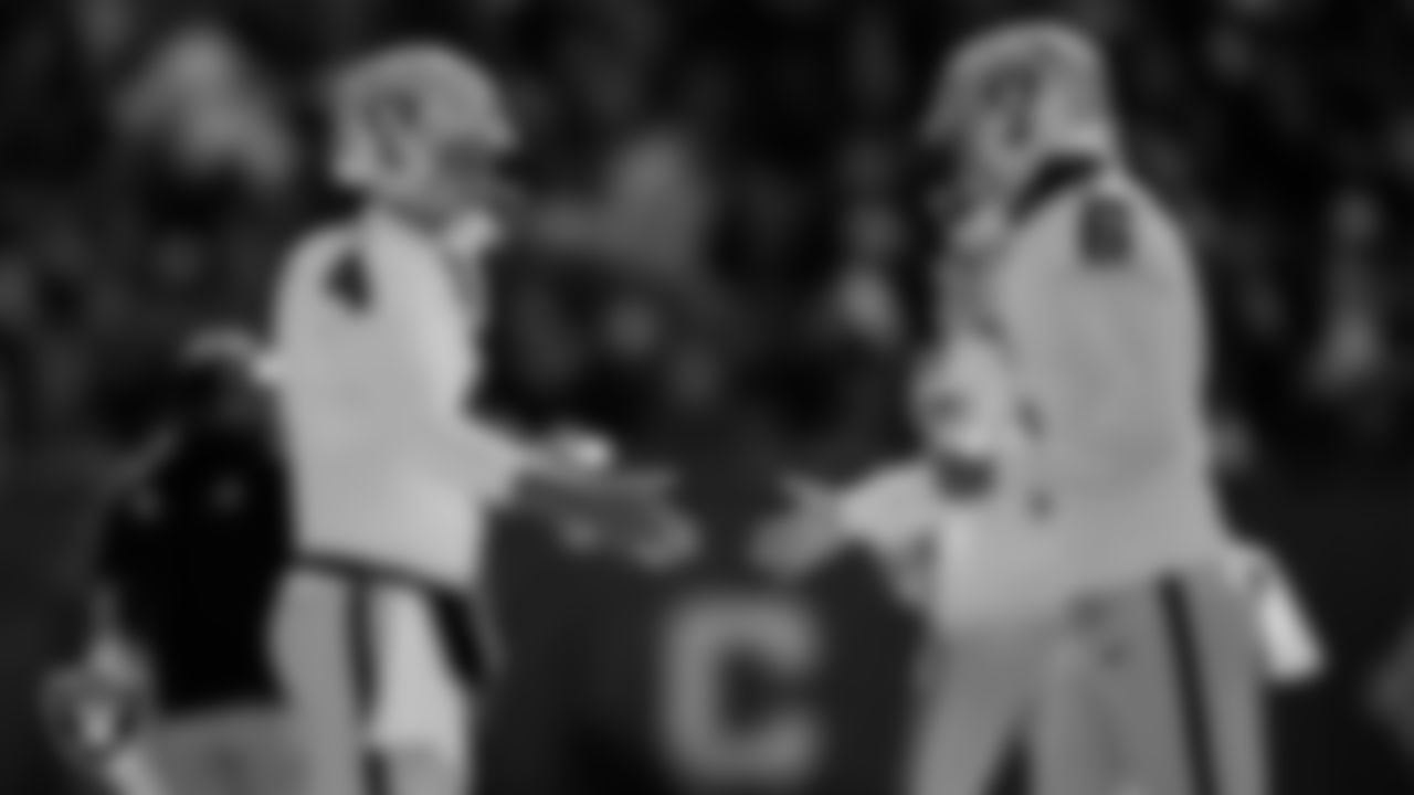 Las Vegas Raiders quarterback Aidan O'Connell (4) and punter AJ Cole (6) during the regular season away game against the Chicago Bears at Soldier Field.