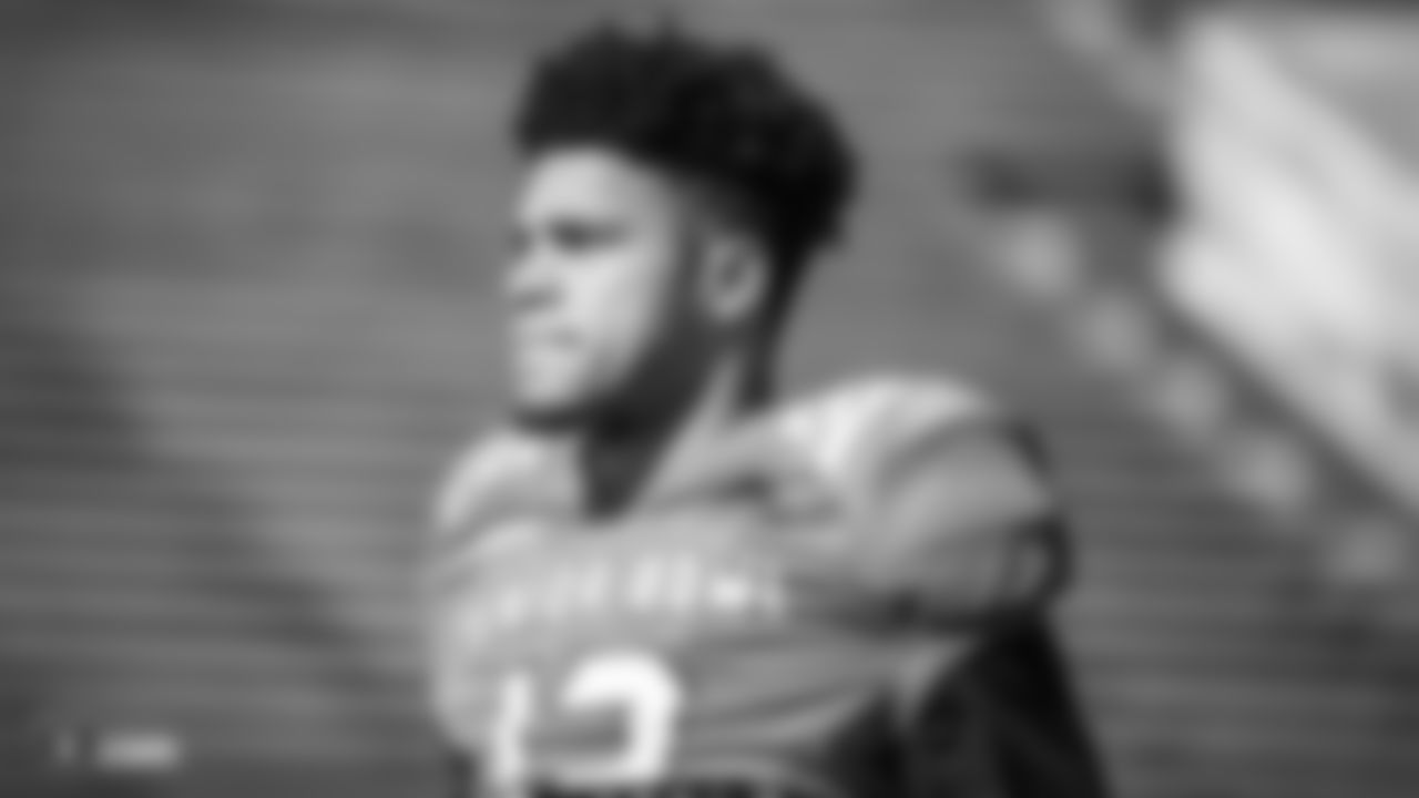 South Dakota State defensive back Jordan Brown (12) at a practice on Day 3 of the 2019 Senior Bowl at Ladd-Peebles Stadium, Thursday, January 24, 2019, in Mobile, Alabama.