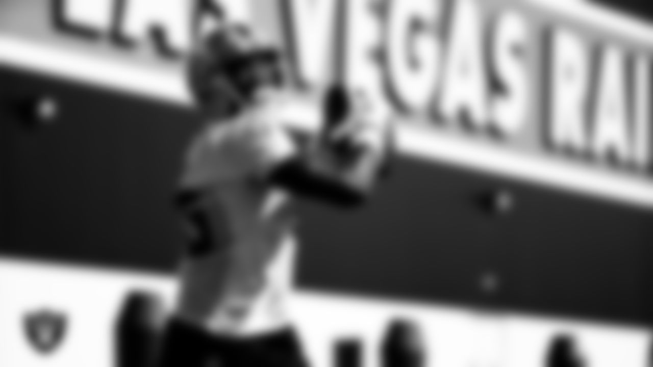 Las Vegas Raiders wide receiver Nelson Agholor (15) during practice.