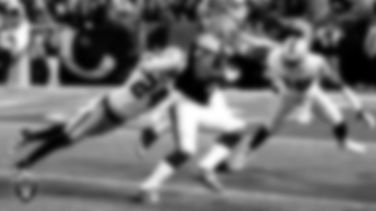 Charles Woodson was selected by the Raiders in the first round of the 1998 NFL Draft after winning the Heisman trophy at the University of Michigan. He played in 154 games with 151 starts as a Raider and recorded 27 interceptions for 398 yards and 2 TDs. Woodson is the first player in NFL history to record 60 interceptions and 20 sacks.