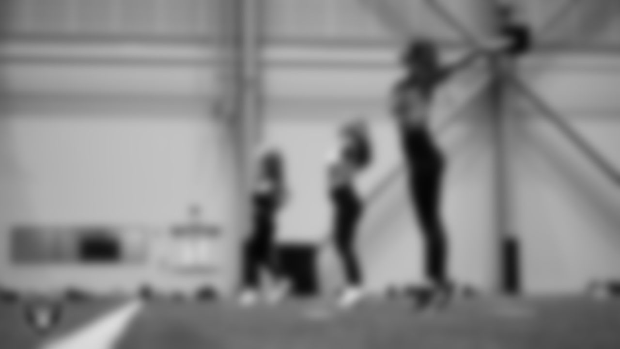 Dancers during a Raiderettes prep clinic at Intermountain Healthcare Performance Center.