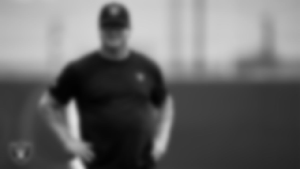 Las Vegas Raiders Head Coach Jon Gruden during practice at Intermountain Healthcare Performance Center.