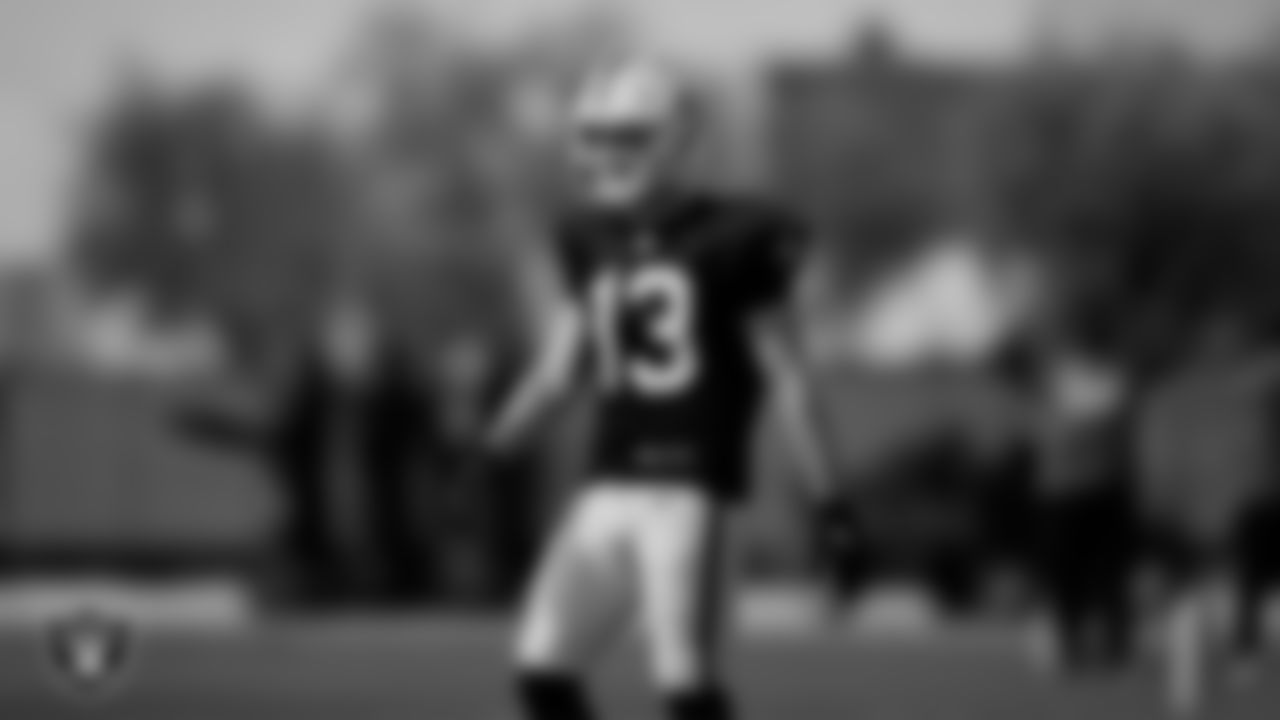 Las Vegas Raiders wide receiver Hunter Renfrow (13) during practice at Intermountain Healthcare Performance Center.