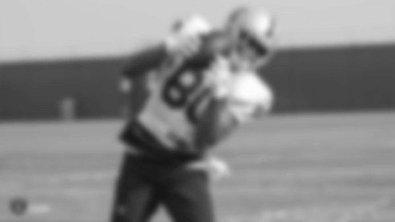 Oakland Raiders wide receiver Saeed Blacknall (80) on the field for practice at the Oakland Raiders Practice Facility, Wednesday, November 14, 2018, in Alameda, California.
