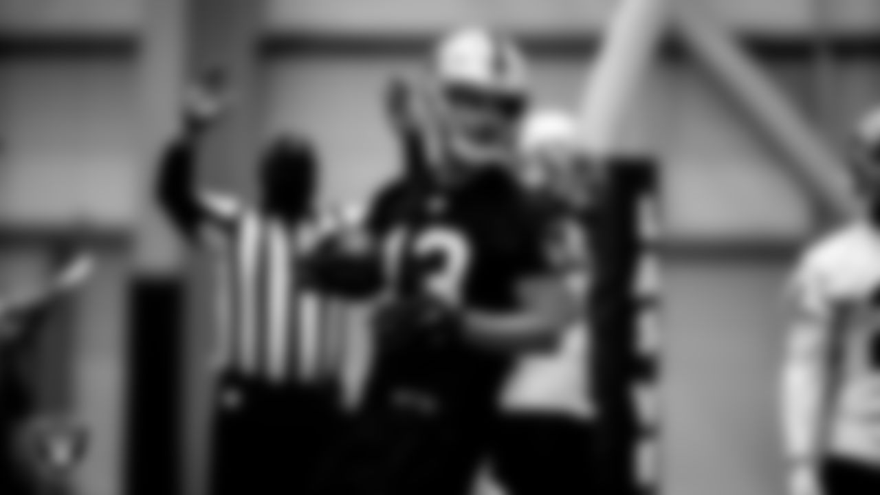 Las Vegas Raiders wide receiver Hunter Renfrow (13) during practice.