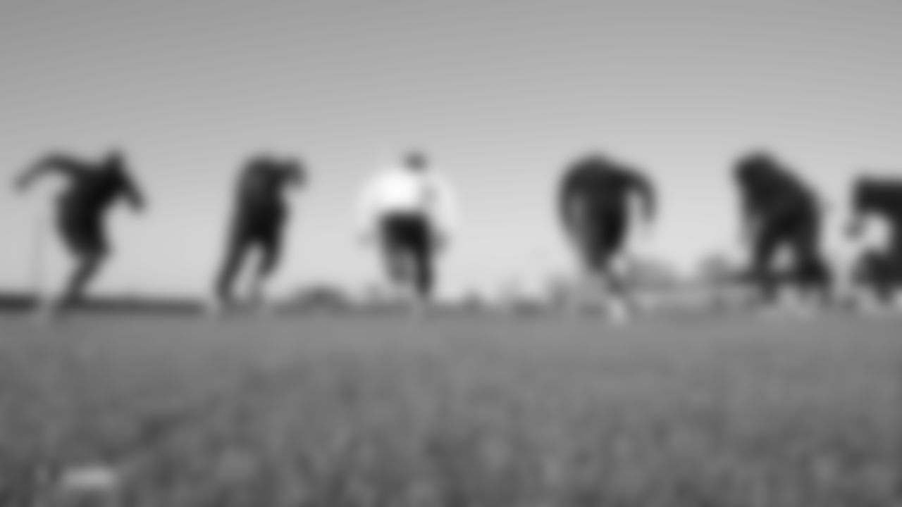 Raiders players at a workout during phase one of the offseason program at the Raiders Practice Facility in Alameda, Calif.