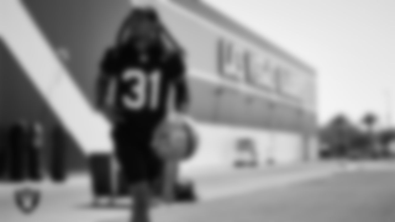 Las Vegas Raiders cornerback Cre'Von LeBlanc (31) during Mandatory Minicamp.