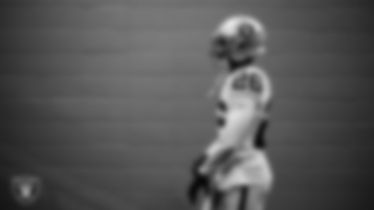 Las Vegas Raiders cornerback Rock Ya-Sin (26) walks down the tunnel before the regular season away game against the New Orleans Saints at Caesars Superdome.
