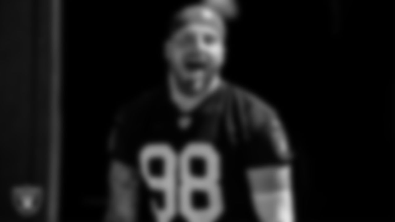 Las Vegas Raiders defensive end Maxx Crosby (98) at an Organized Team Activity (OTA).