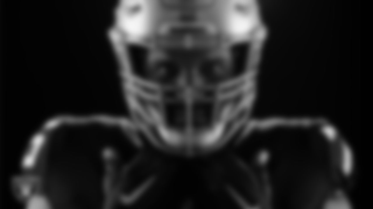 Las Vegas Raiders tackle Brandon Parker (75) poses for a photo at the 2023 Las Vegas Raiders Content Day.