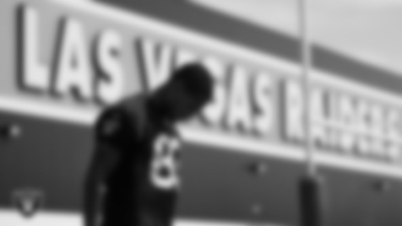 Las Vegas Raiders tight end Darren Waller (83) during practice at Intermountain Healthcare Performance Center.