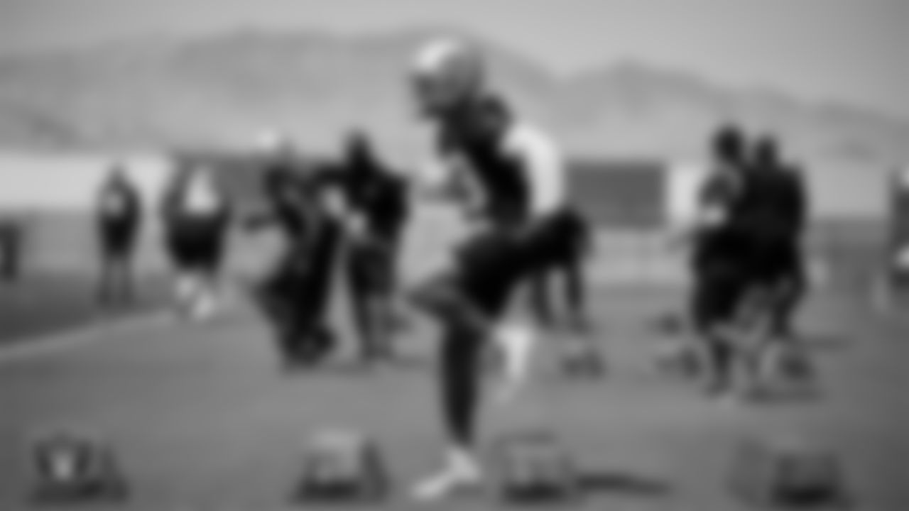 Las Vegas Raiders safety Roderic Teamer (33) during Day One of 2022 Veteran Minicamp.