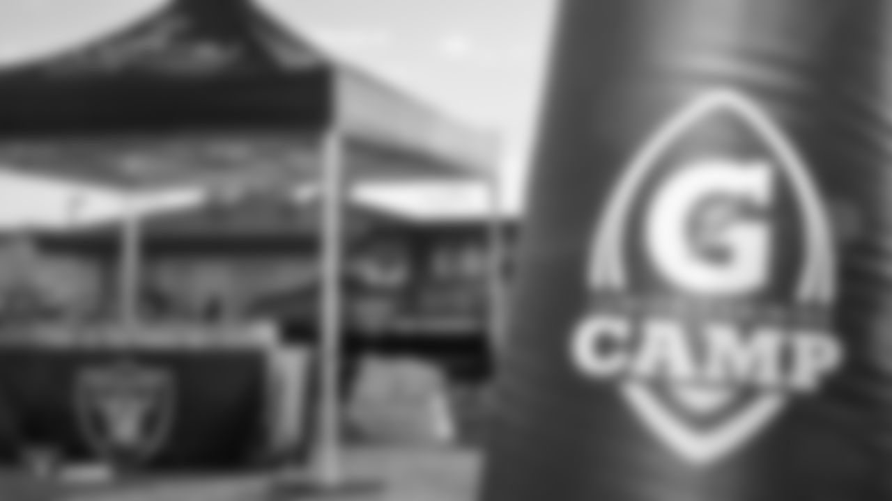 The Raiders host a Gatorade Junior Training Camp, a grassroots football clinic, for athletes from the Southern Nevada Youth Sports Association at Pearson Community Center in North Las Vegas, Nev.
