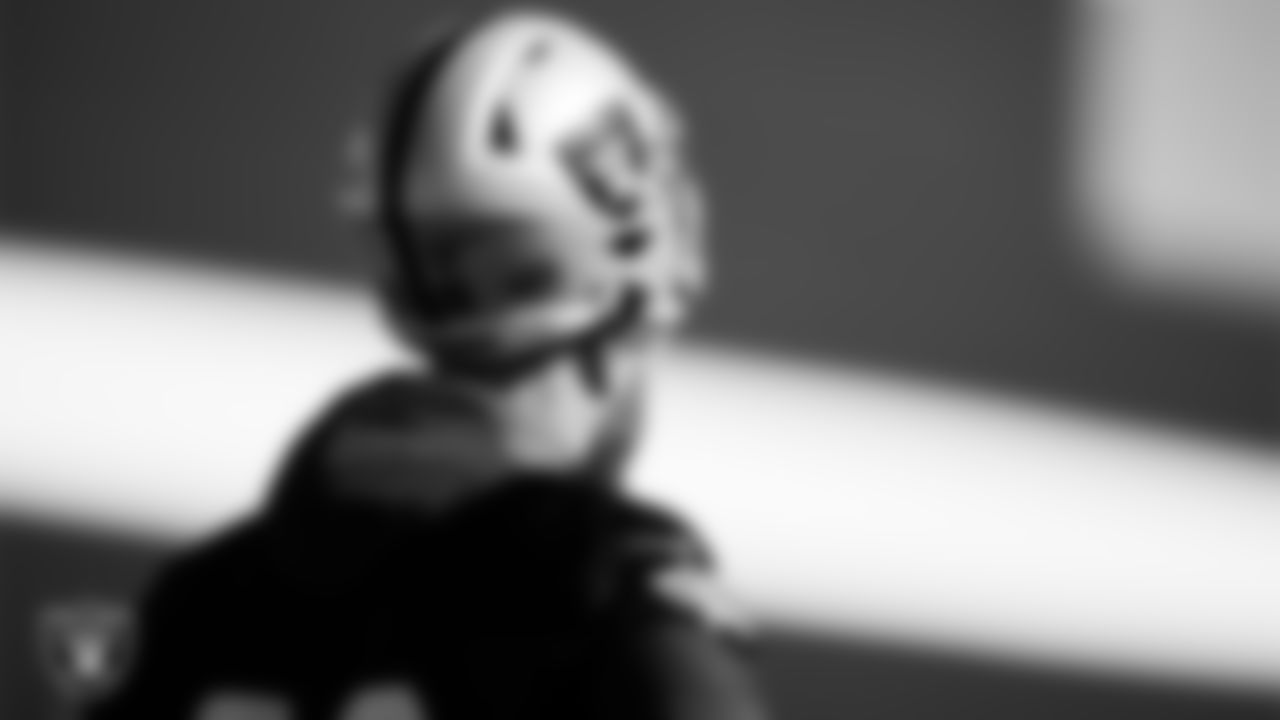 Las Vegas Raiders defensive end Maxx Crosby (98) during practice at Intermountain Healthcare Performance Center.