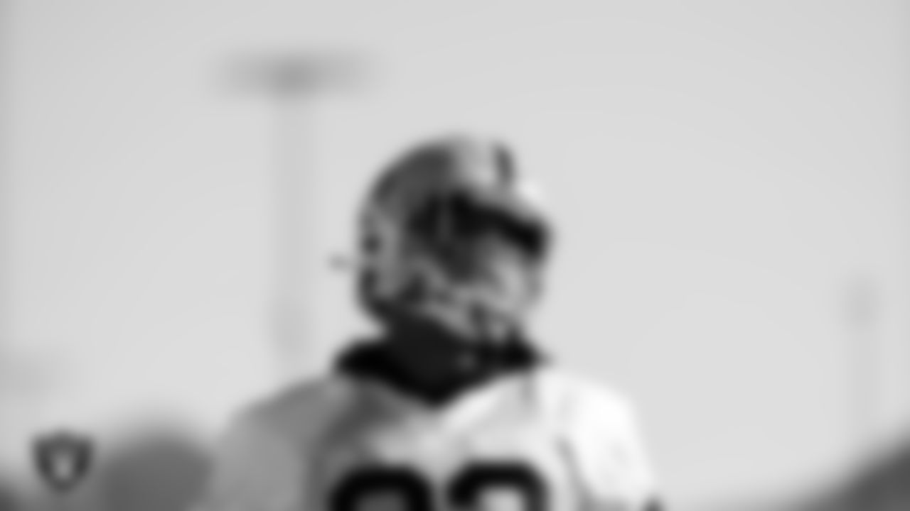 Las Vegas Raiders tight end Darren Waller (83) during practice at Intermountain Healthcare Performance Center.