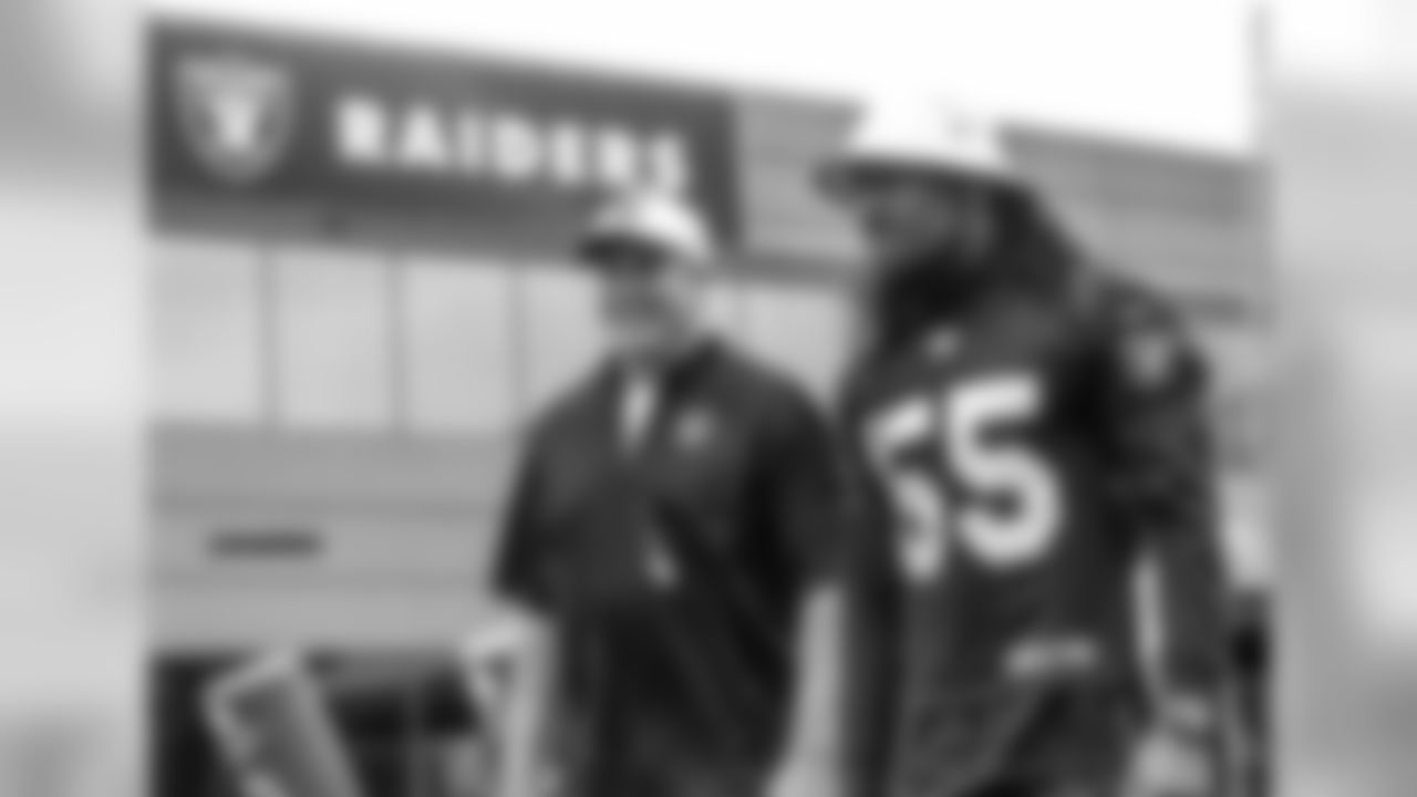Head Coach Jack Del Rio and Sio Moore