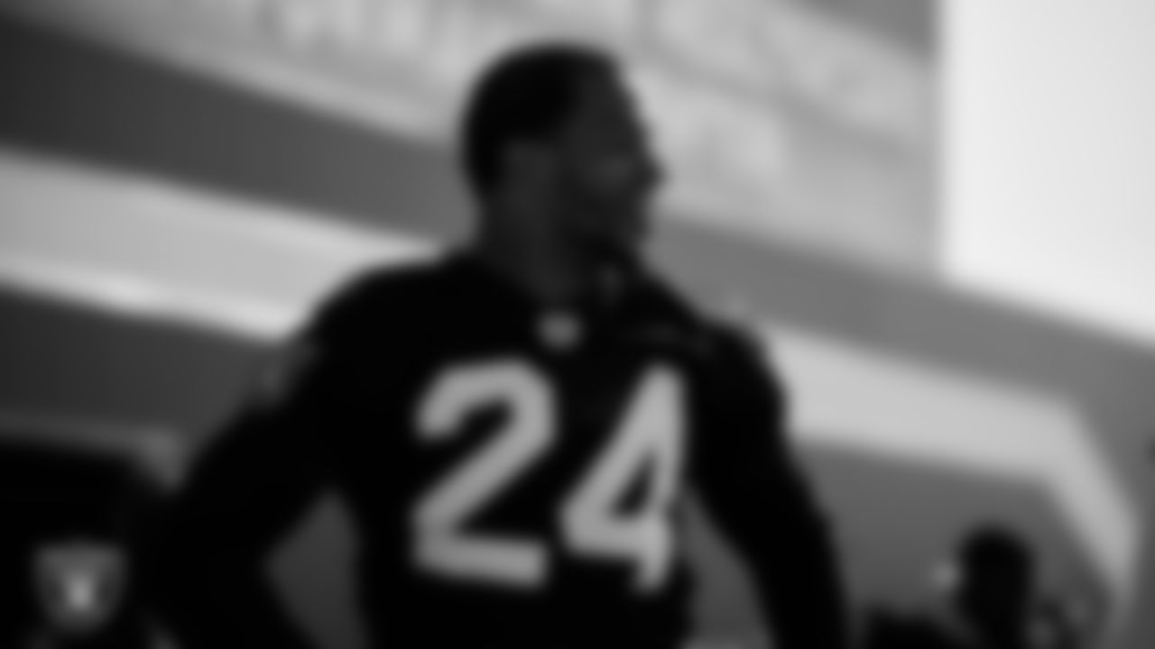 Las Vegas Raiders safety Johnathan Abram (24) at a workout during phase two of the offseason program.