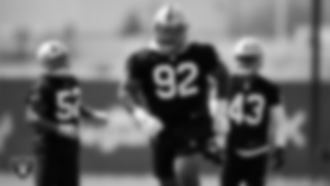 Las Vegas Raiders defensive tackle Kyle Peko (92) during Day Two of 2022 Veteran Minicamp.