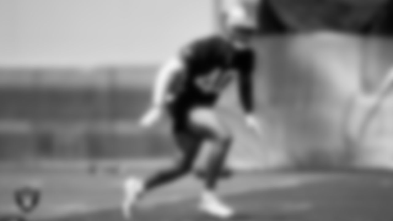 Las Vegas Raiders safety Isaiah Pola-Mao (40) during Mandatory Minicamp.
