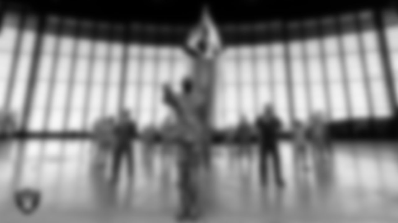 Military Personnel from Nellis & Creech AFBs light the Al Davis Memorial Torch before the Las Vegas Raiders regular season home game against the Denver Broncos.
No federal endorsement intended.