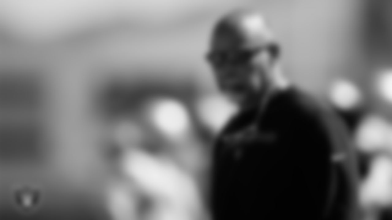 Las Vegas Raiders Interim Head Coach/special teams coordinator Rich Bisaccia during practice at Intermountain Healthcare Performance Center.