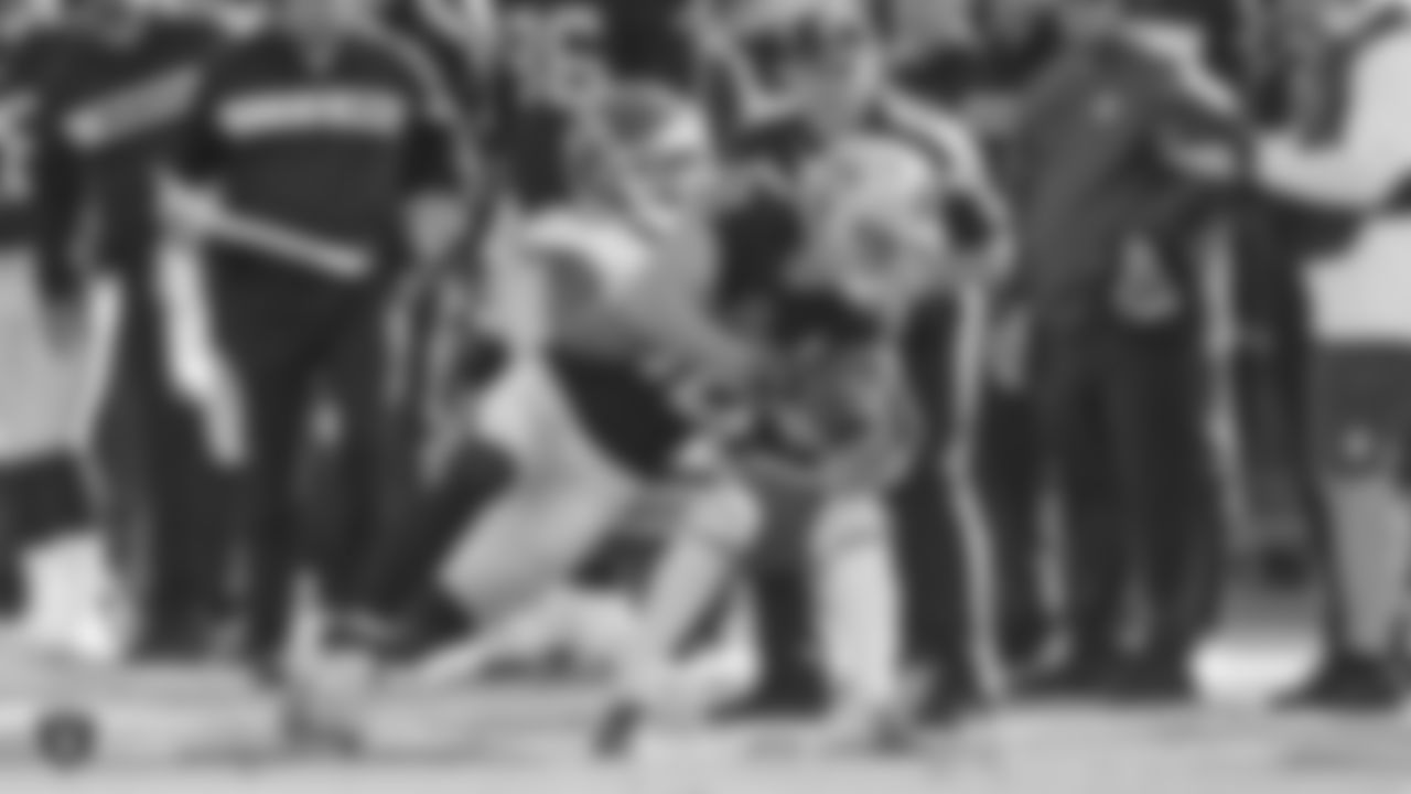 Oakland Raiders wide receiver Jordy Nelson (82) during the Oakland Raiders regular season game against the Kansas City Chiefs at Oakland-Alameda County Coliseum, Sunday, December 2, 2018, in Alameda, California. The Oakland Raiders lost 40-33.