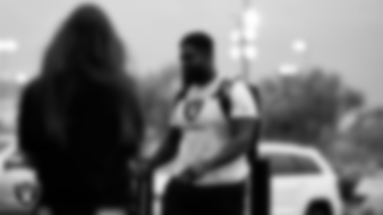 Las Vegas Raiders defensive tackle Matthew Butler (73) arrives for 2022 Training Camp at Intermountain Healthcare Performance Center.