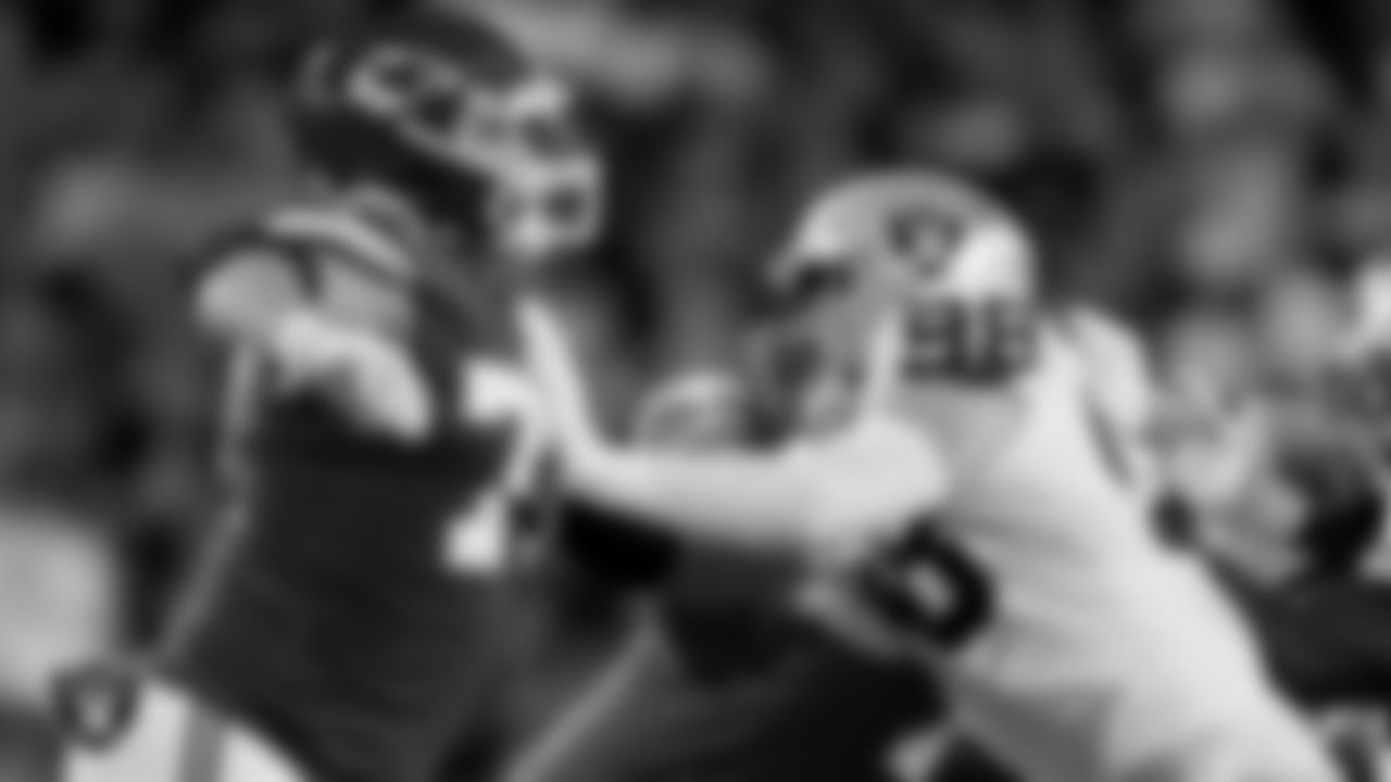 Las Vegas Raiders defensive end Maxx Crosby (98) during the regular season away game against the Kansas City Chiefs at GEHA Field at Arrowhead Stadium.